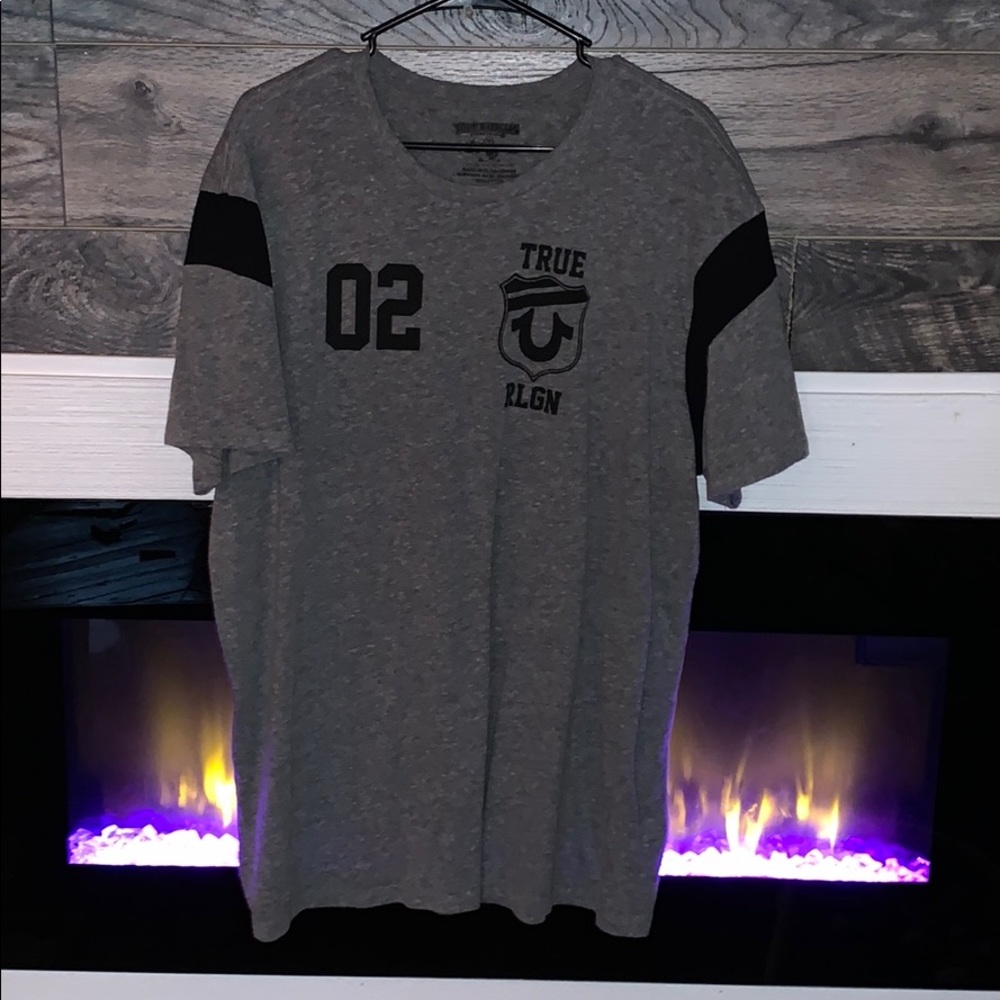 True Religion “Varsity” Themed T Shirt